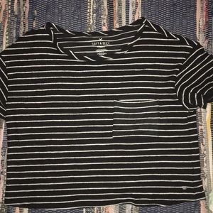 Black and white crop top